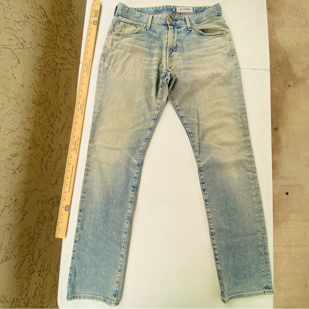 Ag-ed Adriano Goldschmied Light Blue Slim Straight Jeans 30x33 27 year wash